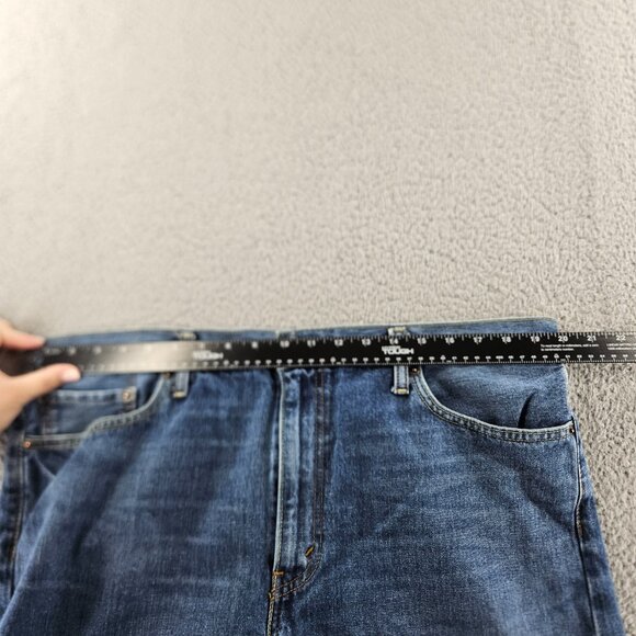 Levis Jeans Mens 38x32 (40x30) Blue 513 Slim Straight Modern - Picture 6 of 16